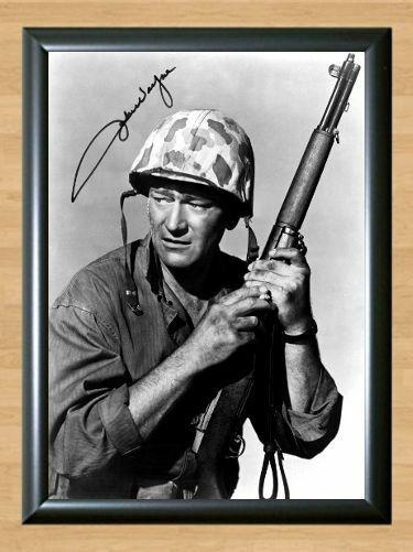 John Wayne Sands of Iwo Jima Grit Signed Autographed Photo Poster painting Poster Print Memorabilia A4 Size