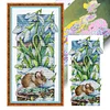 Four Seasons In Forest-14CT Stamped Cross Stitch 18*38cm/7.09*14.96in