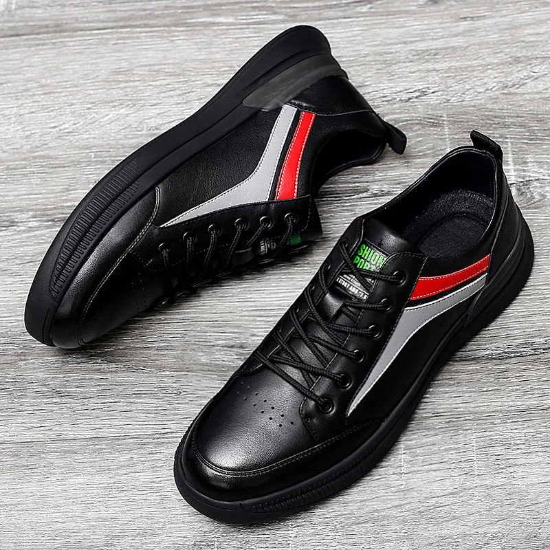 2021 Branded Mens Shoes Genuine Leather Casual Luxury Shoes Man Non Slip Breathable Loafers Men Skateboard Hombre Big Size 45