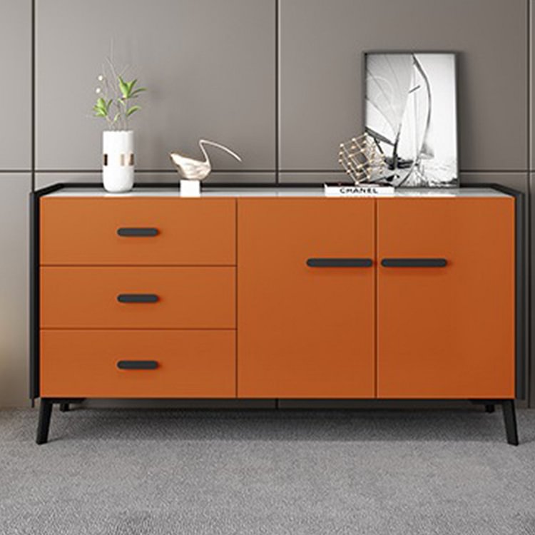 Homemys Sideboard Buffet with Drawers Modern Wood Dining Room Sideboard Cabinet