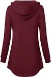 Women's V-Neck Button-Up Hoodie T-Shirt