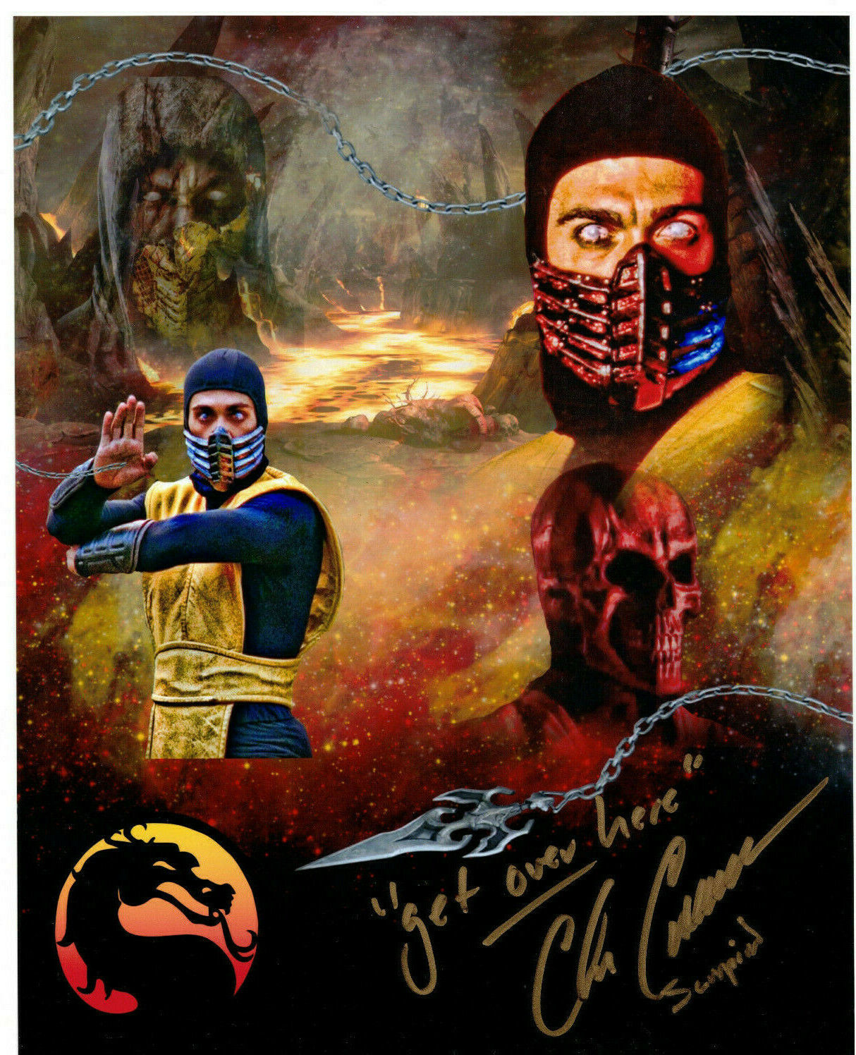 Chris Casamassa Signed 8x10 Custom Photo Poster painting Autograph, Mortal Kombat, Scorpion