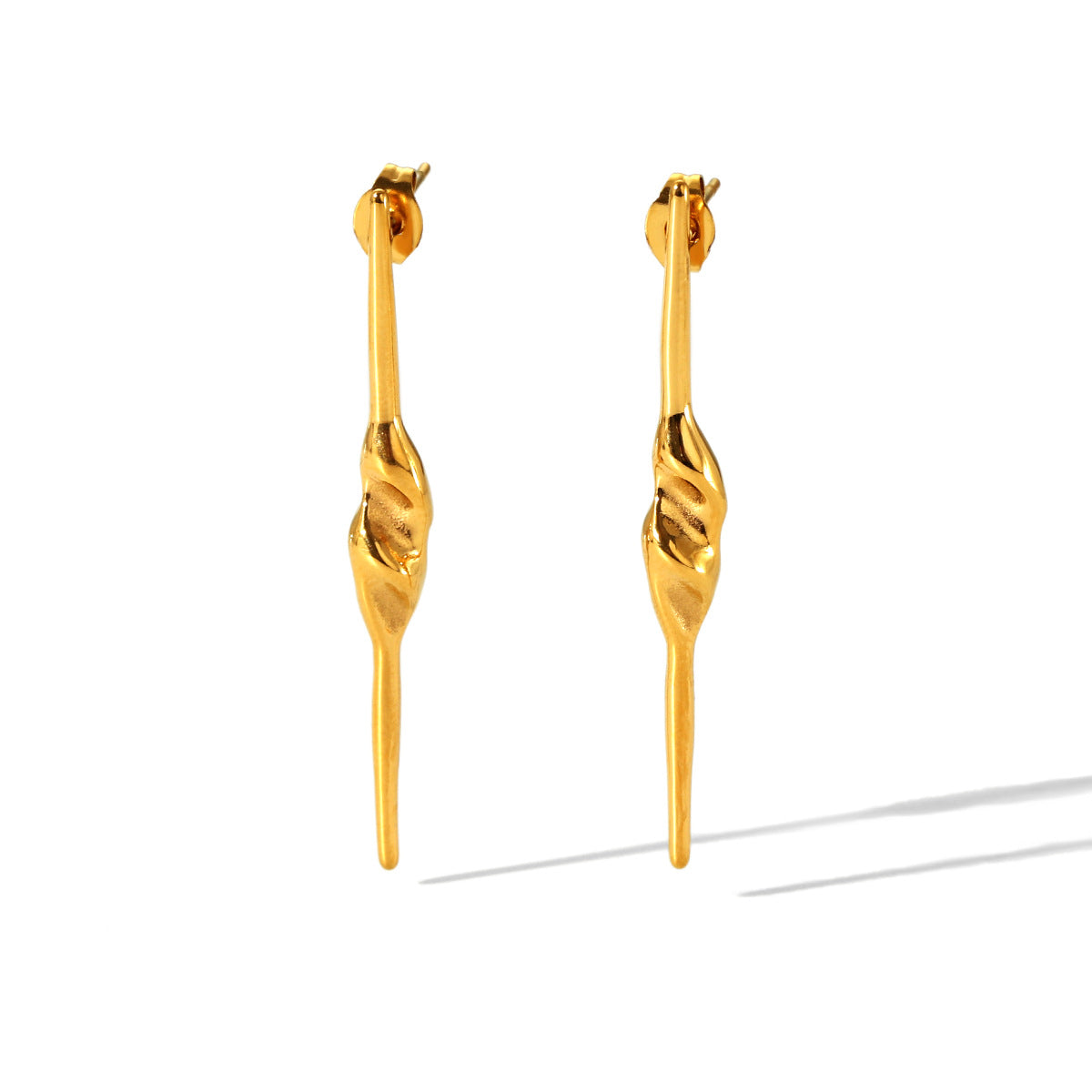 IG Style Geometric Stainless Steel Electroplating Earrings