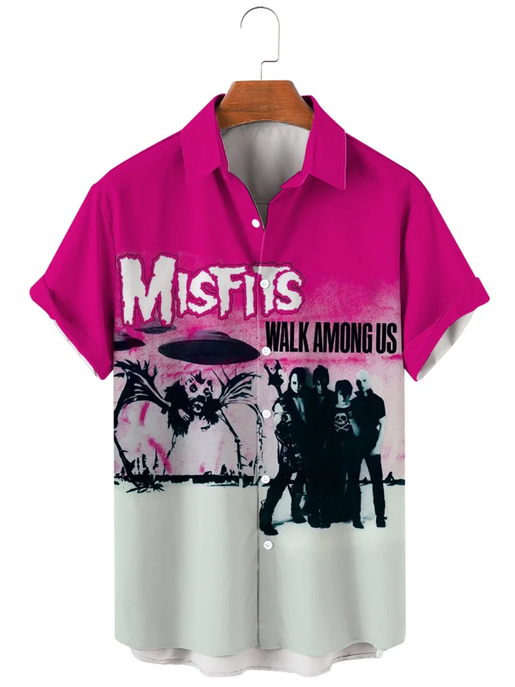 Teecade Teecade Misfits Band Art Print Shirt