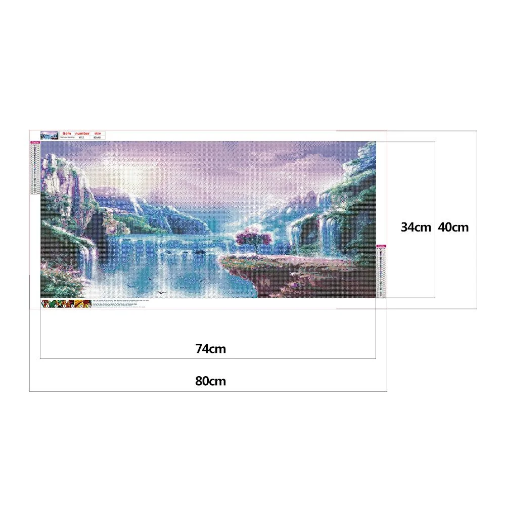 Diamond Painting - Full Round Drill - Landscape (80*40cm)