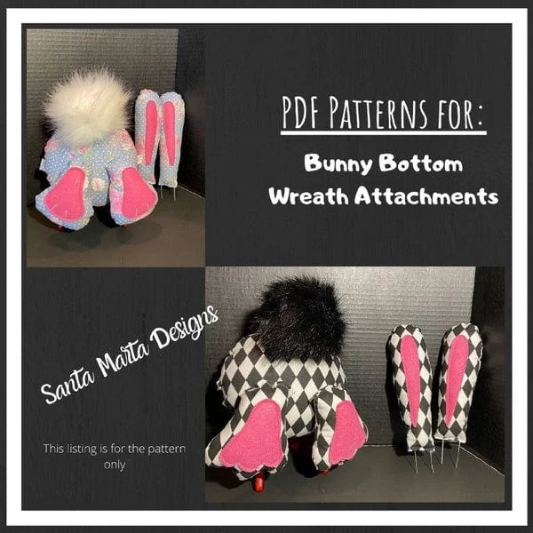 Pornhint PDF Sewing Pattern for Bunny Bottom Wreath Attachment