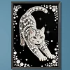 Katzen-DIY, Perlengem&auml;lde-Kunstsets, Perlengem&auml;lde, Bildkunst, Basteln 30x40 cm f&uuml;r Erwachsene, Anf&auml;nger, Wanddekoration f&uuml;r Zuhause, ohne Rahmen,