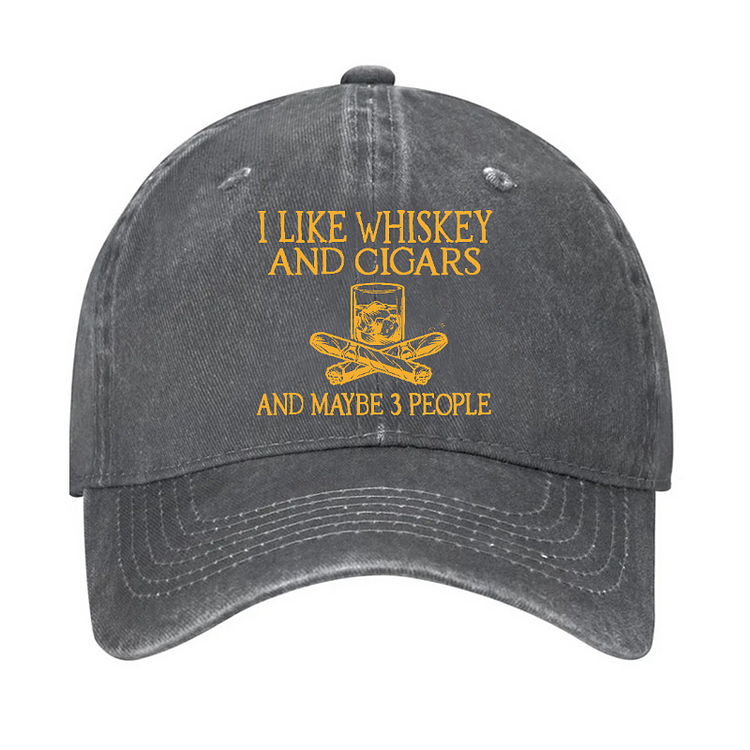 I like Whiskey And Cigars And Maybe 3 People Hat socialshop