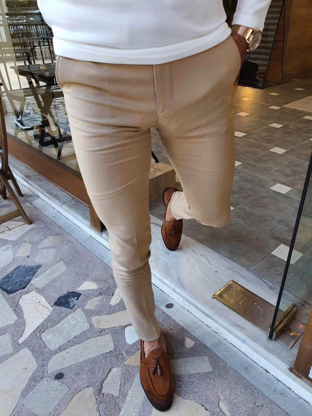 🔥Sale🔥 Verno Slim Fit Special Edition Biege Pants