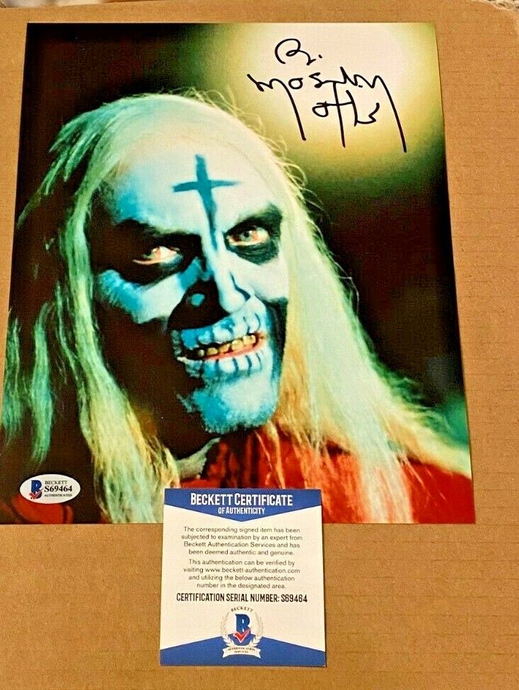 BILL MOSELEY SIGEND HOUSE OF 1000 CORPSES 8X10 Photo Poster painting BECKETT CERTIFIED