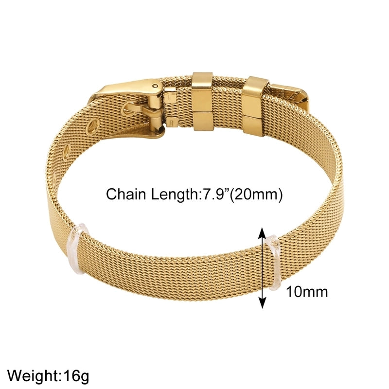 Copper 18K Gold Plated Plating Letter Bracelets