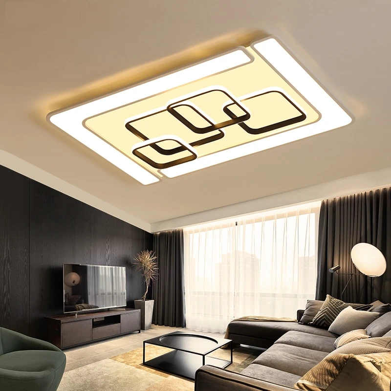 Modern LED Ceiling Lamp Fixture For Living Room Touch Remote Control Dimming For Dining Room Bedroom Lights fixture Iron Body