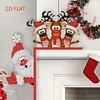 (US Local) Pattern Christmas Theme Christmas Door Frame Decorations for Wall Window