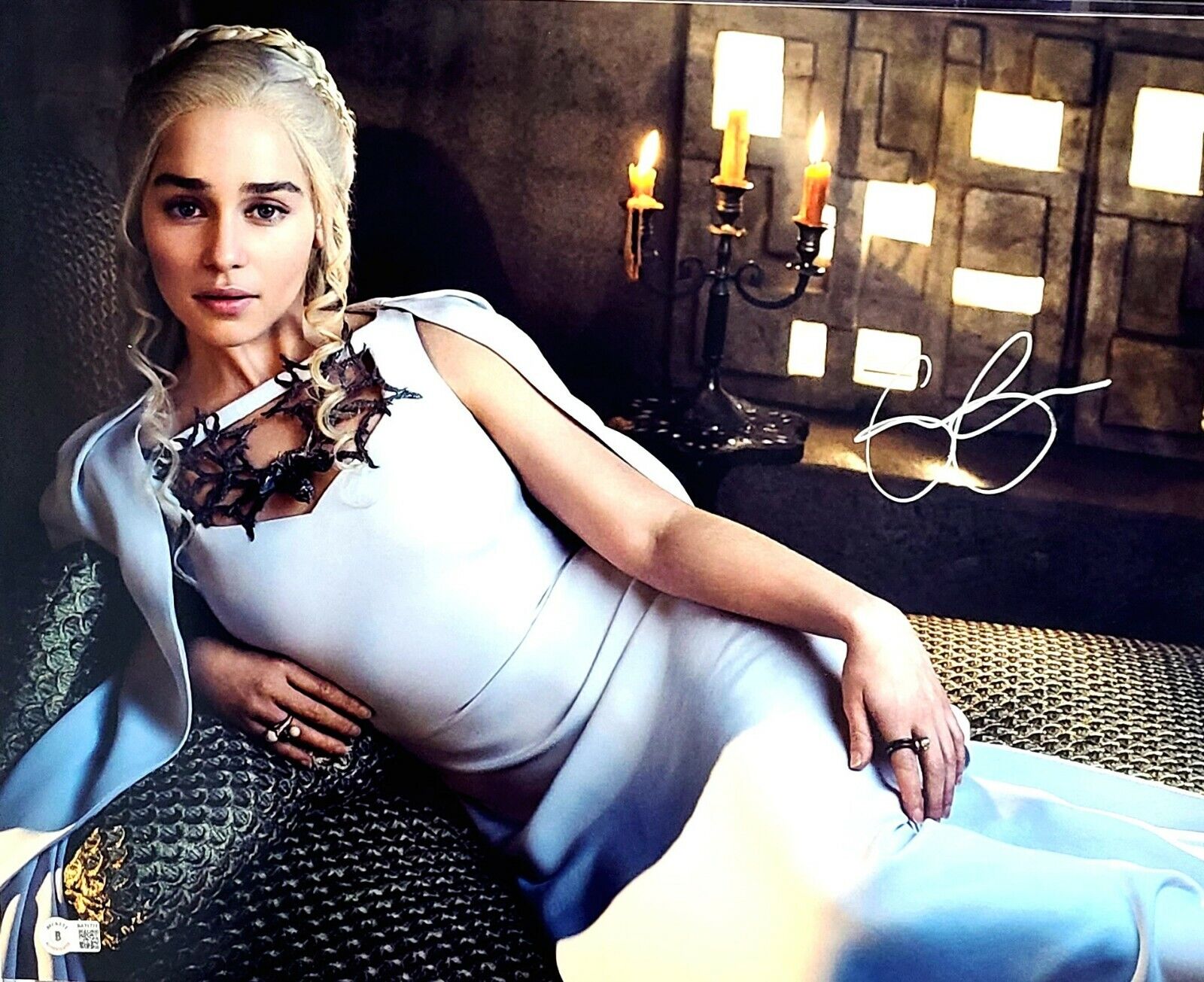 EMILIA CLARKE Signed Auto Game Of Thrones DAENERYS