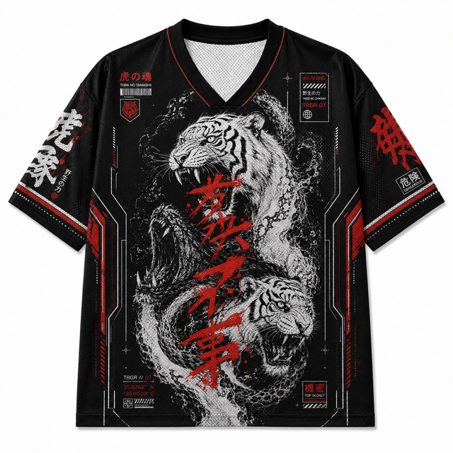 Smoke Tiger Mesh Jersey