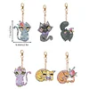 >SALE<6 PCS Double Sided Special Shape Diamond Painting Art Keychain Pendant (Cat)