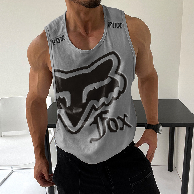 Men's Casual Racing Print Vest / TECHWEAR CLUB / Techwear