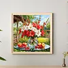 40x40cm fleur 5d bricolage plein perceur rond diamant peinture kit d&eacute;coration murale &agrave; la maison