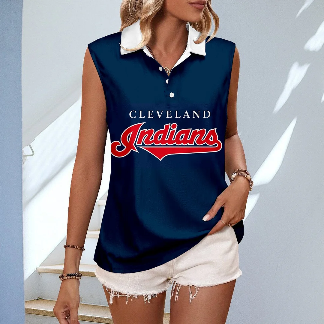 Women's V-neck Sleeveless Casual Polo Vest