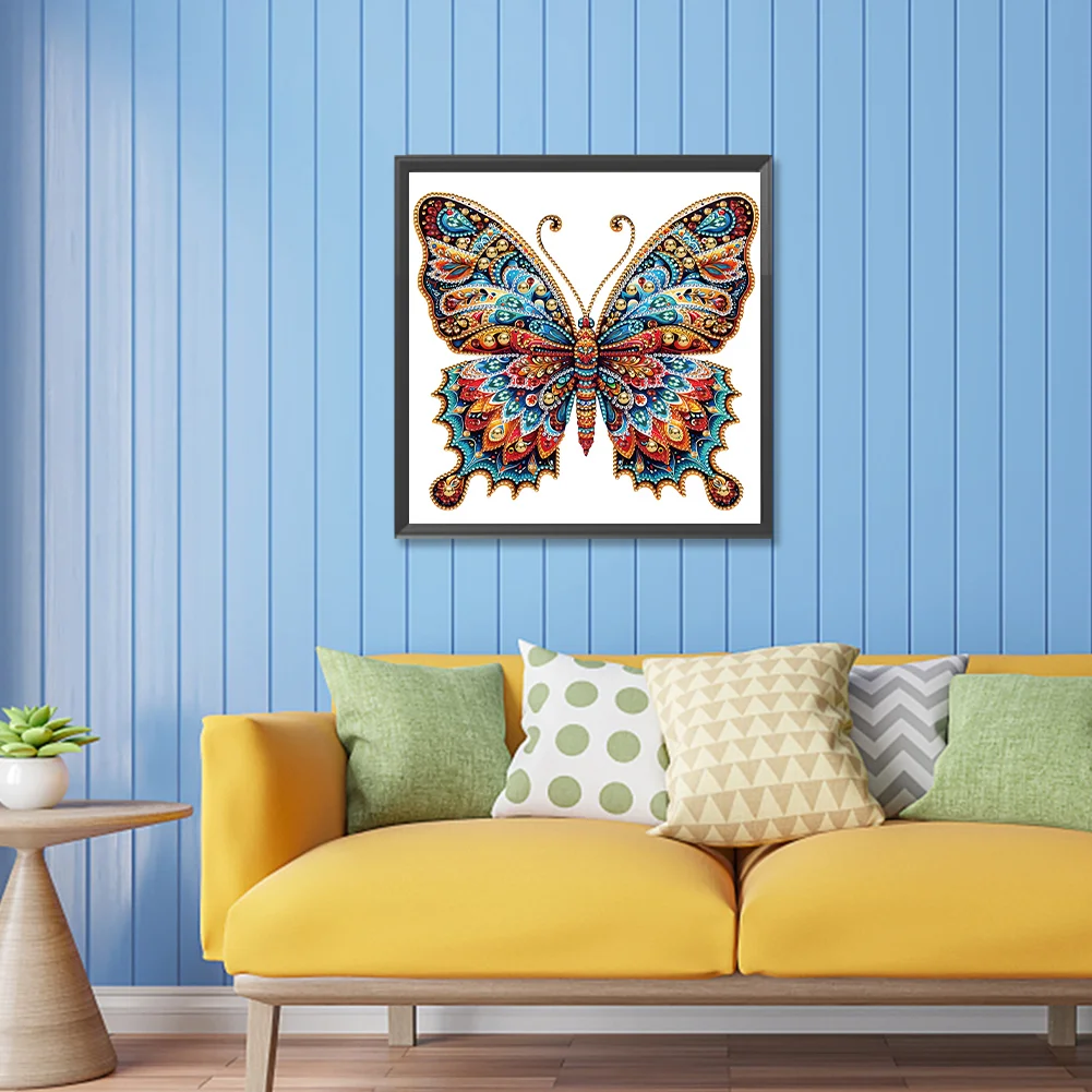 Diamond Painting - Partial Special Shaped Drill - Gorgeous Butterfly(Canvas|30*30cm)
