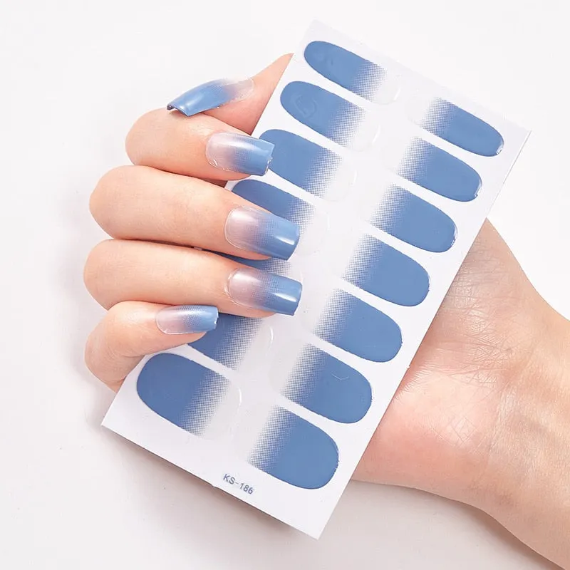 DIY Self Adhesive Nail Gel Sticker Press On Nail Stickers For Children Easy Finger Decals Tips Manicure Tools-Nail Inspo