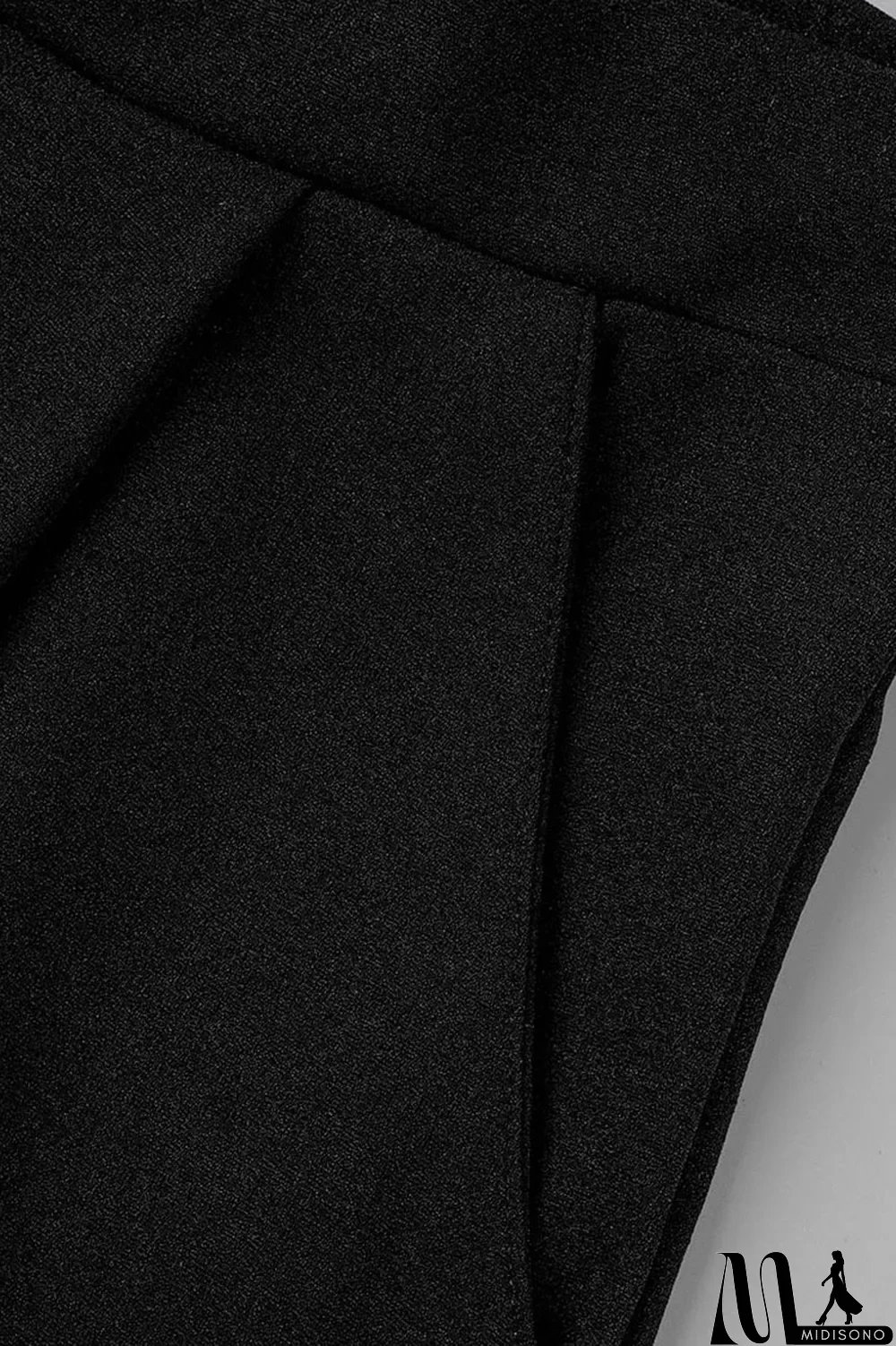 MidiSono - Yellow Casual Solid Patchwork Flounce V Neck Short Sleeve Two Pieces