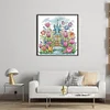 [Limited stock-Cross Stitch]Flower Castle 1-Partial Embroidery 2 Strands 14CT Stamped Cross Stitch-42*40CM