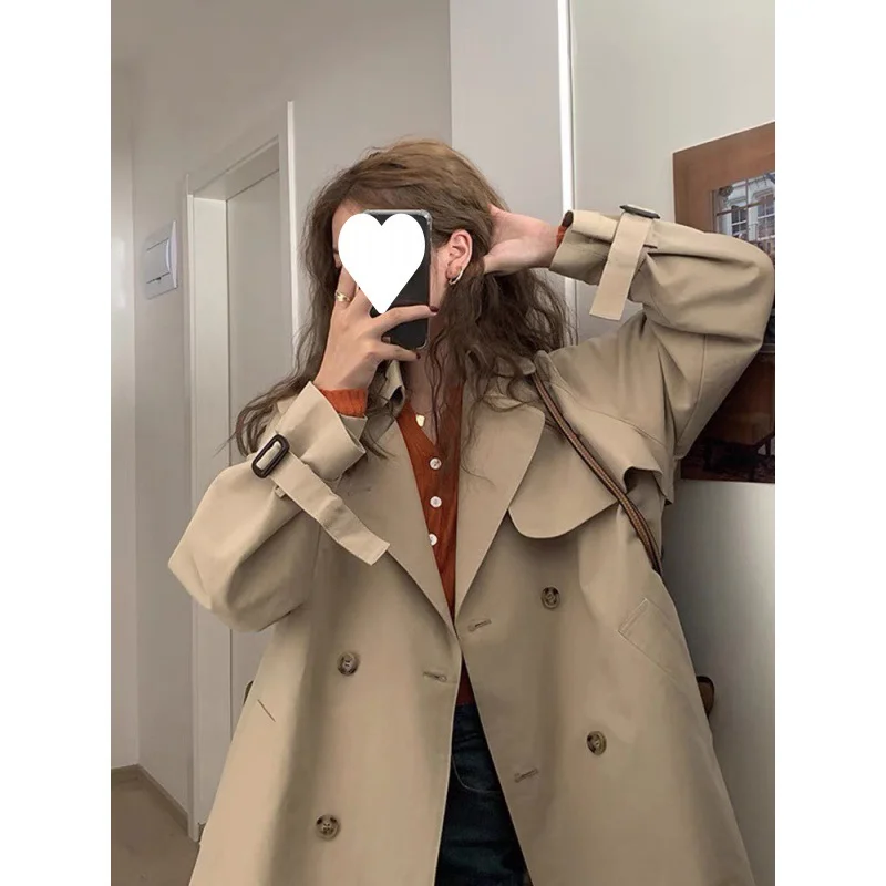 Uveng Uveng Wind Coat Women's Spring And Autumn Small 2025 New Thin Korean Version Of Loose Kiqi Popular Coat