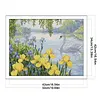 Iris Swan Lake-14CT Stamped Cross Stitch Egyptian Cotton 50*42cm/19.69*16.54in tapestrymarket
