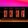 Nixie Tube Clock, RGB Creative Desktop Swing, Multi-function Digital Tube Clock, Electronic LED Light-emitting Tube Clock, Gift