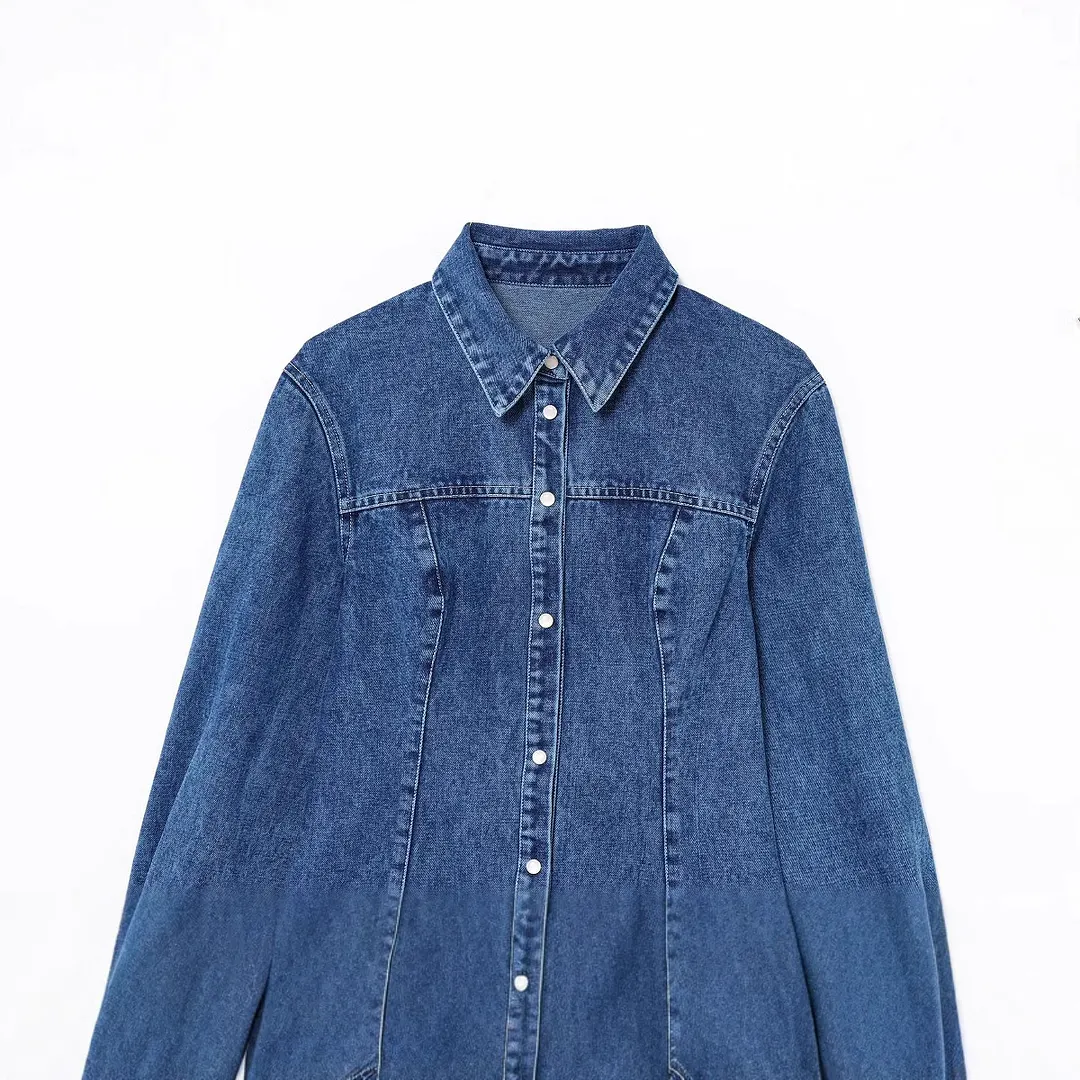 Nigikala Nigikala New Dress Dress Women Decor Long Sleeves To Thin Casual Denim Design Sense 8197083