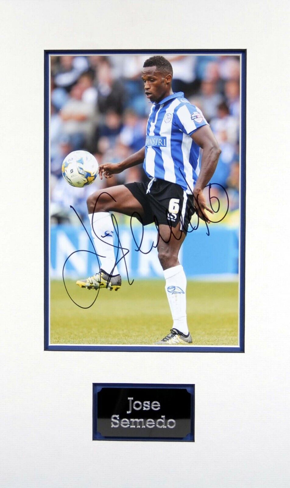 Jose SEMEDO Signed & Mounted 12x8 Photo Poster painting 1 AFTAL COA Sheffield Wednesday SWFC