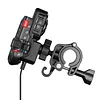 Cooling Motorcycle Phone Mount with USB/TYPE-C Charging Port Motorcycle Phone Holder 360 Rotation Cellphone Cradle Adjustable for 5.4-7.8 Inch Smartphone (Handlebar)