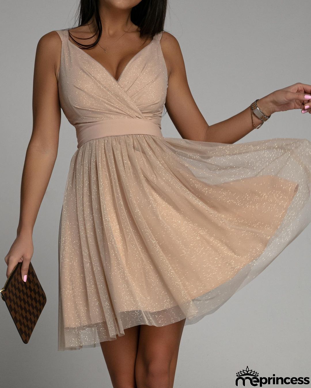 Home Before Daylight A Line Tulle Mini Dress