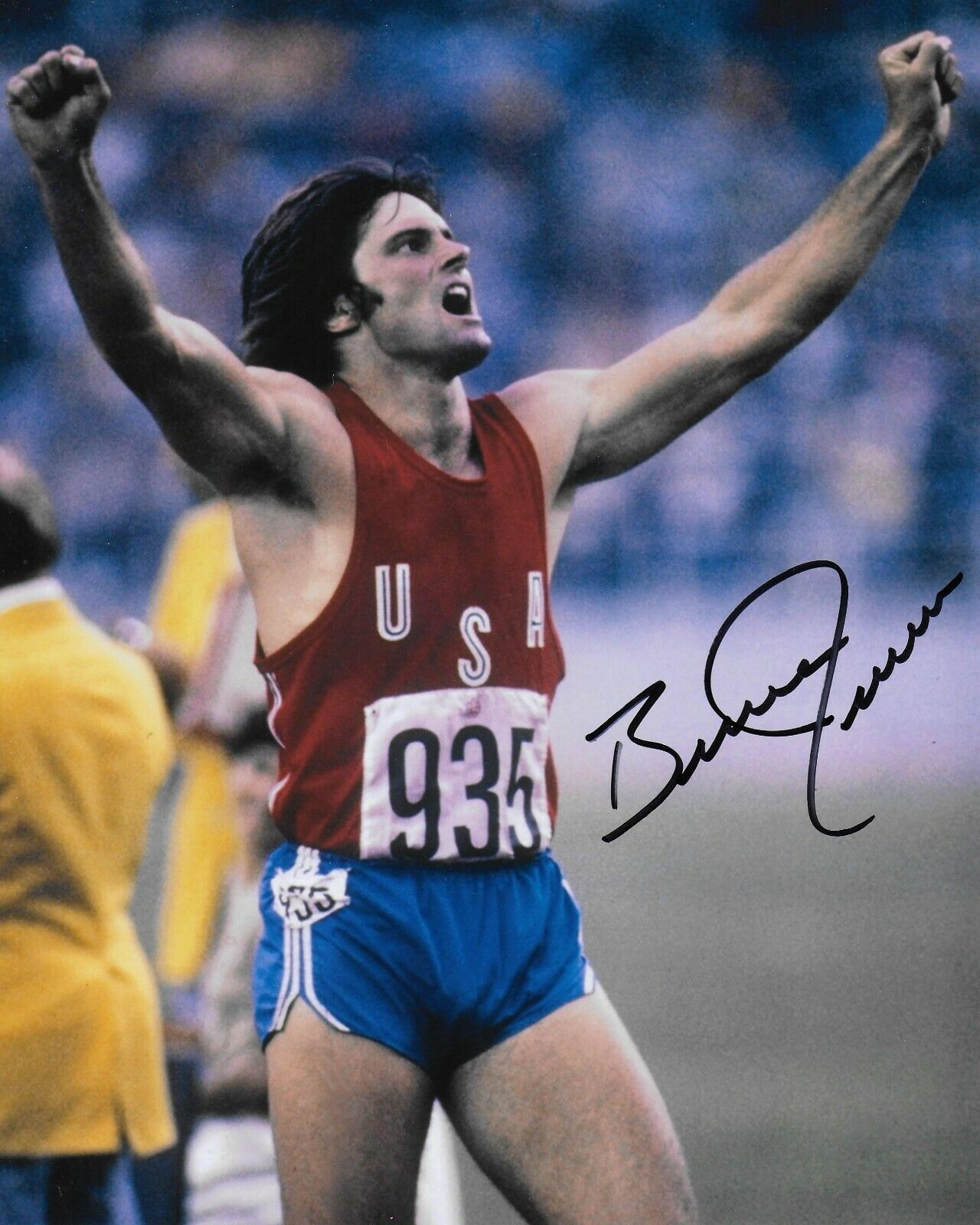 Bruce Jenner Olympics Original Autographed 8X10 Photo Poster painting