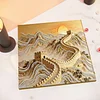 DIY Pearl Painting Great Wall for Home Wall Decor with Frame(30*30cm)