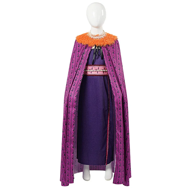 Kids Children Moana 2 (2024) Matangi Purple Dress Cloak Outfits Cosplay Costume