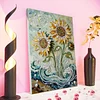 Framed Sunflower - Pearls Painting Kit for Creativity DIY Pearl Dot Crafts for Gift Home Wall Decor 30*40CM