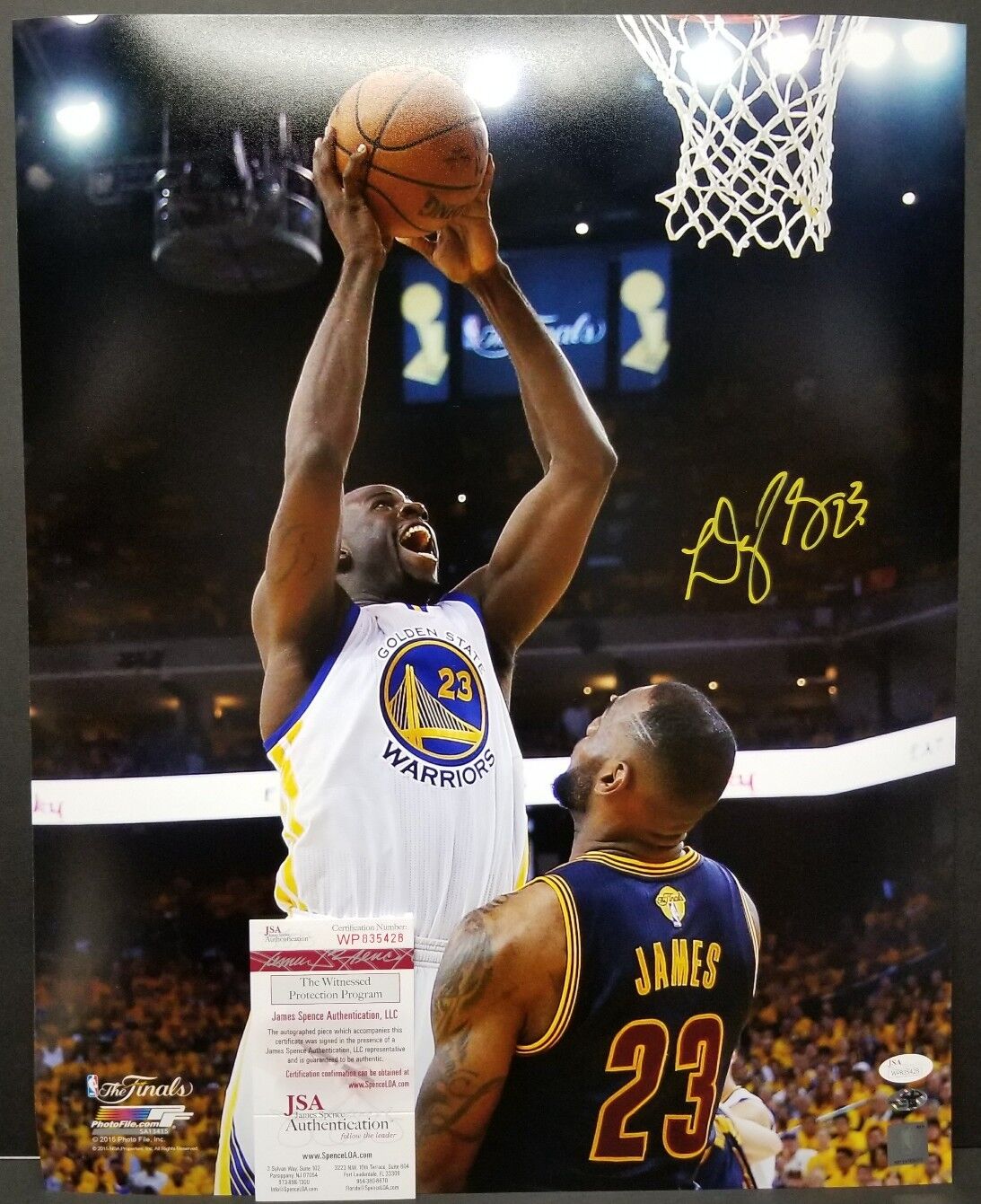 DRAYMOND GREEN Signing Autographed Golden State Warriors 16x20 Photo Poster painting.WITNESS JSA