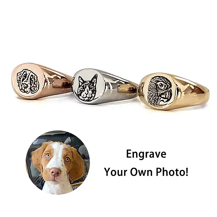 Pet Portrait Ring customized, personalized, gift