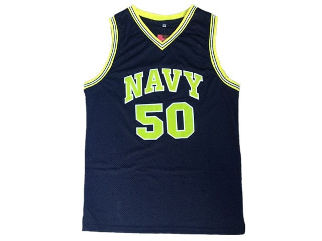Spurs No. 50 "Admiral" David Robinson High School Retro Premium Mesh Dark Blue Jersey mysite
