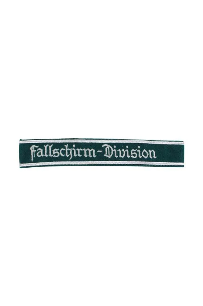   Luftwaffe Fallschirm Division Nco Dark Green Backing Cuff Title German-Uniform