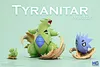 1/20 & 1/8 Scale World Zukan Evolution of Tyranitar Set & Mega Tyranitar - Pokemon Resin Statue - MG Studios