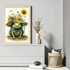 Frog And Sunflower- 18CT Stamped Cross Stitch 20*30cm/7.87*11.81in