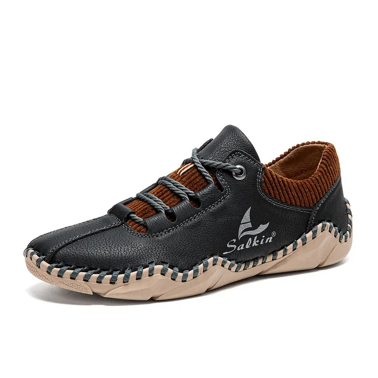 Mocassins d'outillage en cuir décontractées