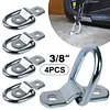 4Pcs 3/8 Heavy Duty D Rings Tie Down Anchors 2400LBS Rivet Clip Retaining Ring