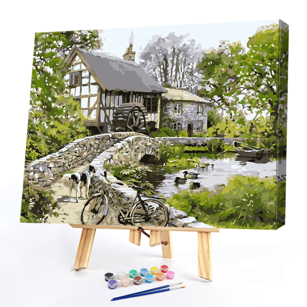 

40*50CM - Paint By Numbers - Country Cabin, 501 Original