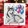 uk.everydayedeals 6Pcs DIY Diamond Painting Greeting Card - Party Puppy