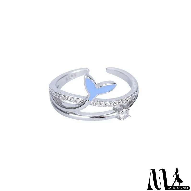 925 Sterling Silver Fishtail Ring with Unique Design - A Statement of Individuality