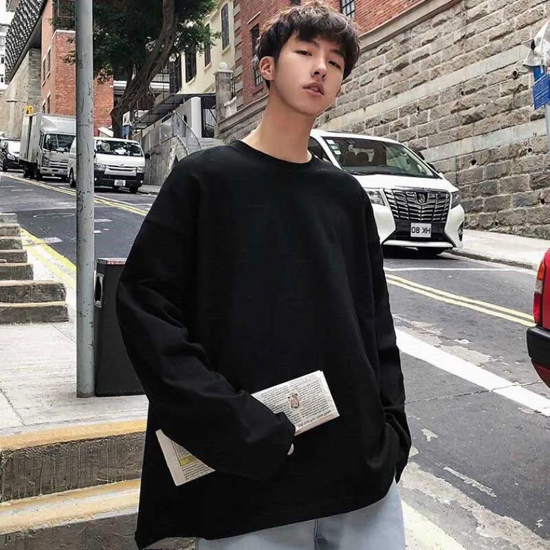 NiceMix Retro Letter Print Women T Shirts Loose Harajuku Style Student Tees Autumn Wild Solid Cotton Tops Fashion 2020